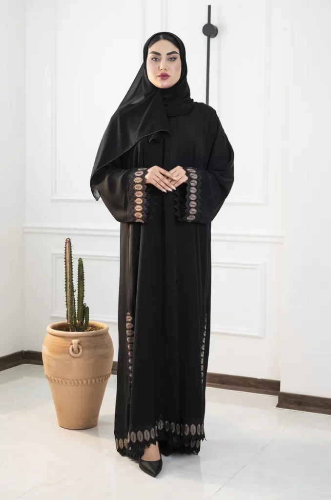 208024 عبای راسته طرح نواردوزی
